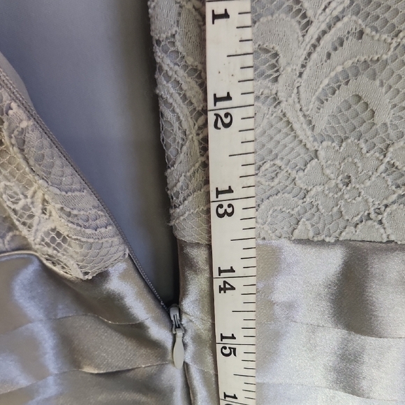 Silver Sleeveless Scoop Neck Bodycon Mini Dress Size 10 - Picture 13 of 14